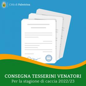 tesserini venatori consegna